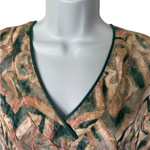 Mary McFadden Vintage Caftan Silky Satin Excellent One Size - Picture 3 of 12